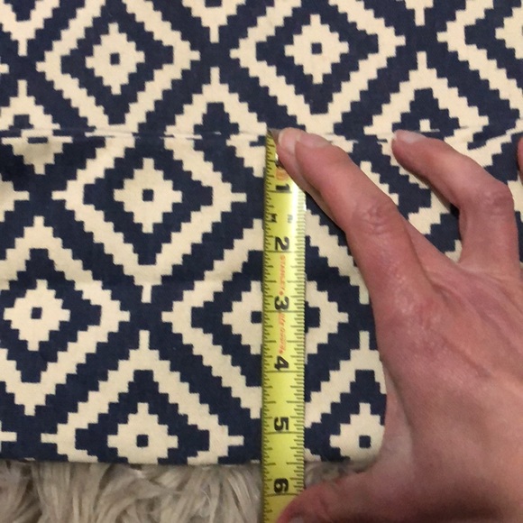 HP🎉Summer & Rose Cotton Tote with Rope Handles-Denim Blue&Cream Print-18x13x5 - Picture 7 of 16